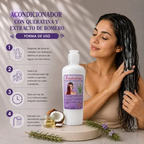 7. Acondicionador con Queratina (instrucciones) Acondicionador Reparación